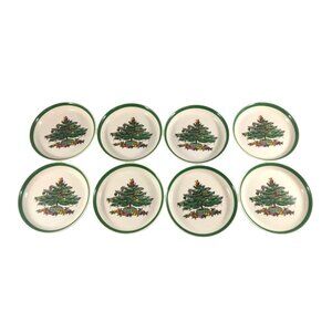 Spode Christmas Tree Butter Pats Set Of 8